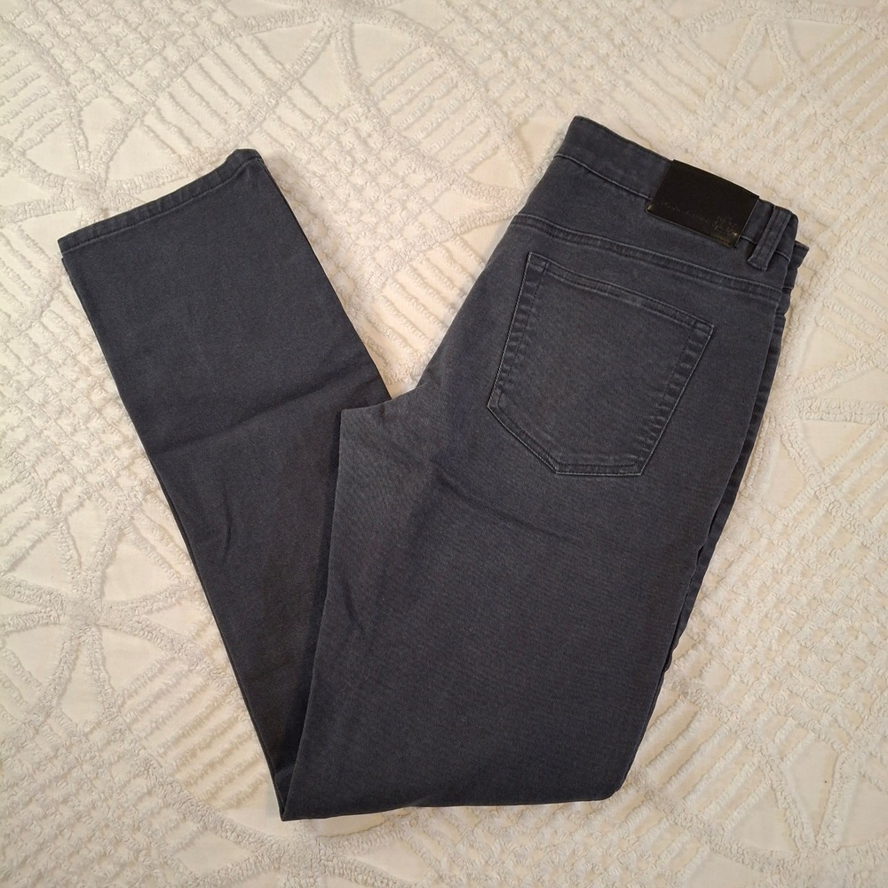 English Laundry Mens 32x34 Straight Leg Jeans Charcoal Gray Stretch 5-Pocket